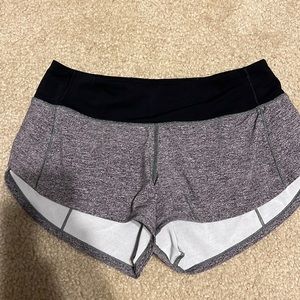 Lululemon low rise speed up shorts 2.5